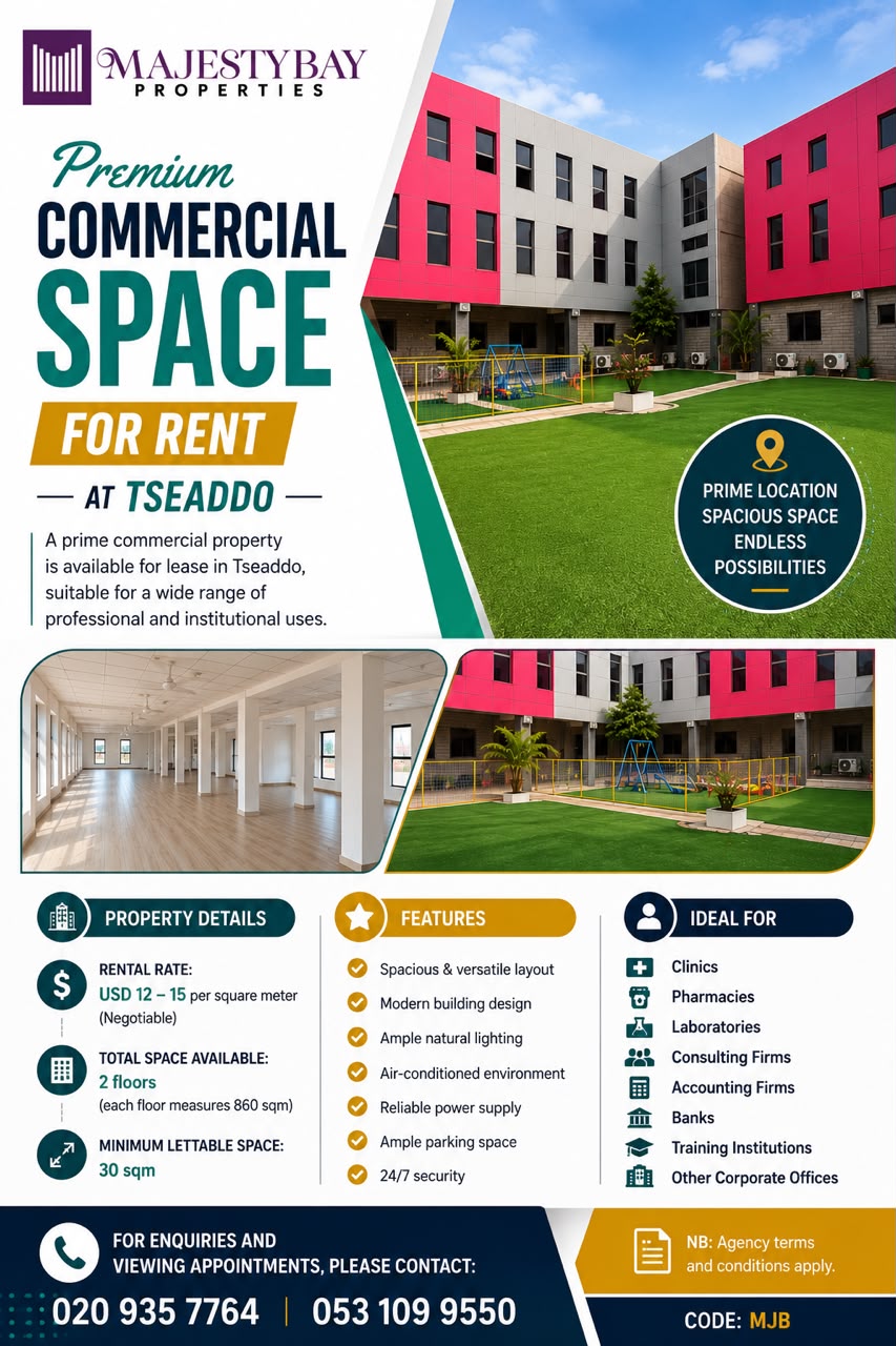 COMMERCIAL SPACE FOR RENT AT TSEADDO